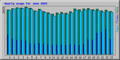 Hourly usage for June 2022