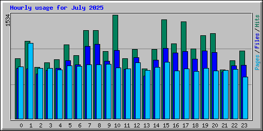 Hourly usage for July 2025